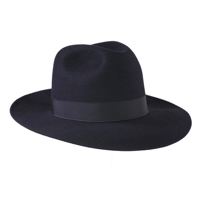 Mattoni 314 - Black, product_type] - Borsalino for Atica fedora hat