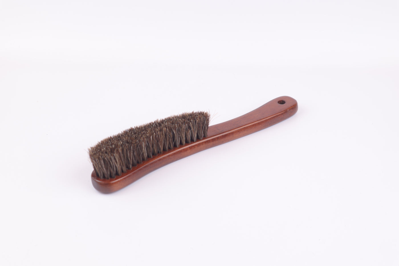 wooden handle horse hair bristle hat brush