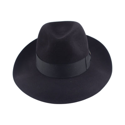 black handmade in italy manzoni hat